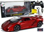 Radijo bangomis valdomas Lamborghini Sesto Elemento automobilis, raudonas