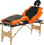 Sulankstomas masažinis stalas Bodyfit, oranžinis/juodas