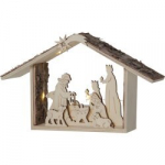 LED kalėdinės lemputės dekoro lazeriu pjaustytos 2xAA 26,5x16,5cm Yuletide 272-16