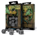 Kauliukų rinkinys Celtic 3D Revised pilkos ir juodos spalvos