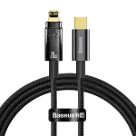 &bdquo;Baseus Explorer&ldquo; serijos USB C tipo &ndash; &bdquo;Lightning&ldquo; tipo laidas, 20 W, 1 m, juodas