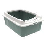 Atviras kačių tualetas Rotho My Pet Bonnie Eco, 56x17x40 cm, baltas/žalias