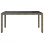 Stalas 150x90x75cm, pilkas/juodas