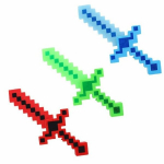 Minecraft tipo &scaron;viečiantis kardas, ilgis 37 cm.