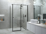 Stačiakampė du&scaron;o kabina Besco Pixa Black, 100x80,100x90,120x80,120x90 x 195 cm