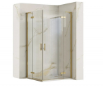 Rea Hugo du&scaron;o kabina Gold Brushed 90x90