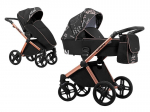 Universalus vežimėlis Lonex Emotion Print XT02 2in1, Black