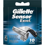 Skustuvo galvutės Gillette Sensor Excel, 10 vnt.