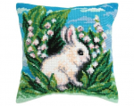 Siuvinėjimo kryželiu rinkinys - pagalvė Collection D'Art 5460, 40x40 cm