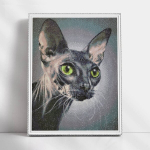 Deimantinė mozaika su rėmeliu TM Varvikas Sphynx Cat LMC034e 50x65 cm