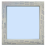Naujas PVC langas 1000 x 1030 Balta/Balta