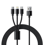 Veger USB to Type C + Apple Lightning 8-pin + Micro, 1,2m.