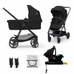 Universalus vežimėlis Kinderkraft Newly 4in1 Mink Pro, black