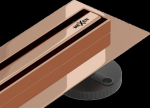 Du&scaron;o latakas Mexen Flat 360 Slim, Rose Gold, 100 cm