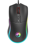 "marvo" pelė m358, 7200dpi, optinė, 7but., usb laidas, juoda, žaidimų, permatoma