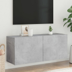 Prie sienos montuojama tv spintelė, betono pilka, 100x30x41cm