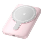 Greito įkrovimo i&scaron;orinė baterija, 2x Type-C, 20 W, 5 000 mAh - Vention (FHSP0) - Rožinė