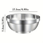5 vnt. Nerūdijančio Plieno Dubenėliai, Kar&scaron;čiui Atsparūs, 17,5 cm / 6,89 col. (5 dalys)