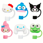 Žavūs Sanrio personažų &scaron;iaudelių dangteliai - daugkartiniai plastikiniai apsauginiai dangteliai., 5