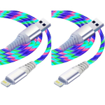 LED &scaron;viečiantis USB į Lightning laidas, Daugiaspalvis