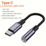 Type-C į 3.5mm Ausinių Adapteris, Garso Kabelis