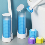 Vienkartinių tualeto &scaron;epečių rinkinys su 6 galvutėmis, Tualeto &scaron;epetys + &scaron;epetėlio pagrindas + 6 jūrinio kvapo &scaron;epetėlių galvutės