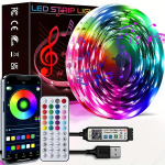 I&scaron;manioji LED &scaron;viesos juosta su muzikos sinchronizavimu, 32 pėdų / 10 m