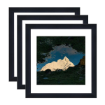 3 vnt. Klasikinių Juodų Medinių 10x10 Rėmelių, 8&times;8【20,3&times;20,3cm】