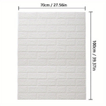 Lengvai klijuojamos 3D plytų ir medienos ra&scaron;tų sienų lipdukai, 70 cm x 1 m