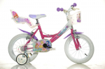 Vaiki&scaron;kas dviratis Dino Bikes Winx 144R-WX7 14", baltas/rožinis
