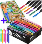 Tapybos kilimėlis 90 x 120 cm + 80 Ricokids alkoholio žymekliai