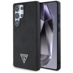 Guess eleganti&scaron;kas juodas MagSafe dėklas Samsung Galaxy S25 Ultra su bijūnų ra&scaron;tu