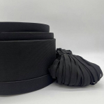Siuvimo plok&scaron;čia elastinė juostelė (guma) juoda, 45 mm, 50 m, drabužiams ir aksesuarams