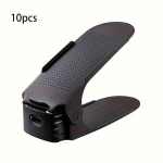 10 vnt. Plastikinė Batų Laikymo Lentyna - Reguliuojamas Sprendimas Namams ir Bendrabučiui ,  Juoda