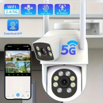 Wifi Lauko Apsaugos Kamera 4MP Dviguba Objektyvų Sistema