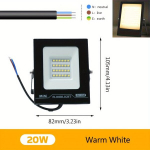 20W LED Prožektorius IP66 Gatvės Žibintas 3000/6000K , &Scaron;iltai balta 3000K