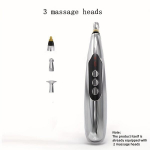 USB Įkraunamas Ne&scaron;iojamas Masažuoklis su 9 Greičiais , 3 masažo galvutės