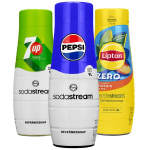 "Pepsi" sirupas + "Lippton Peach Zero" + "7up free