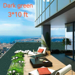 1 vnt. Balkono Privatumo Ekranas, Apsauginis Tinklas. , Tamsiai žalia