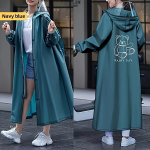 BM Moteri&scaron;kas Madingas Ilgas Lietpaltis - Tamsiai Žalias.  variant-114614, XL