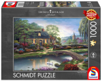 Dėlionė 1000 detalių Thomas Kinkade "namai prie upelio"