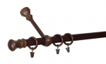 Karnizas viengubas MONAKO 28mm , 300 cm, wenge