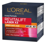 Dieninis veido kremas L'oreal Paris Revitalift Laser X3 Anti-Aging Care SPF20, 50 ml