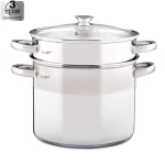 Lamart Pasta garų puodas su ko&scaron;tuvu, nerūdijančio plieno, 24 cm, 8 l