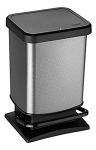 &Scaron;iuk&scaron;lių dėžė su pedalu Rotho Paso, 20L, juodos (carbon) sp.