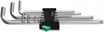 &Scaron;e&scaron;iakampių raktų rinkinys Wera 950 PKL/9 SM N; 1,5-10,0 mm; 9 vnt.