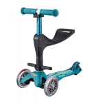 Triratis paspirtukas Micro 3 in 1 Deluxe Plus, mėlynas