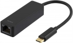 Deltaco, RJ45/USB-C, 10 cm