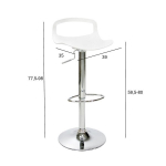 Baro-pusbario kėdė Andy, balta