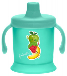 Nei&scaron;siliejantis puodelis Bambino Sip-not-drip, 200 ml, 6 mėn+, mėlyna